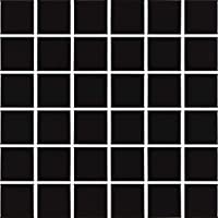 Cottoceram. Modelo G028 (Negro Brillo) Mosaico enmallado de Porcelanico. Medida 4-8x4-8cm. Pegado en Mallas de 30x30cm.